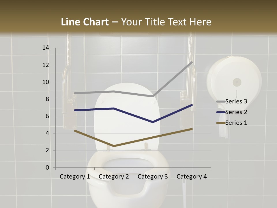 Public Toilet With Handicap Supports PowerPoint Template