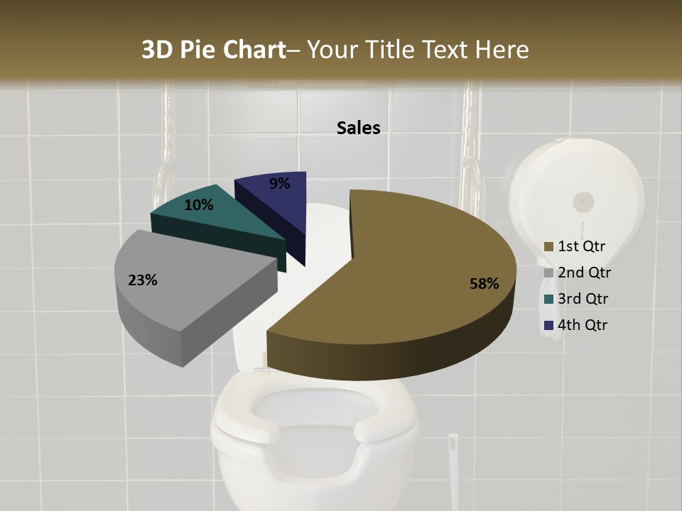 Public Toilet With Handicap Supports PowerPoint Template