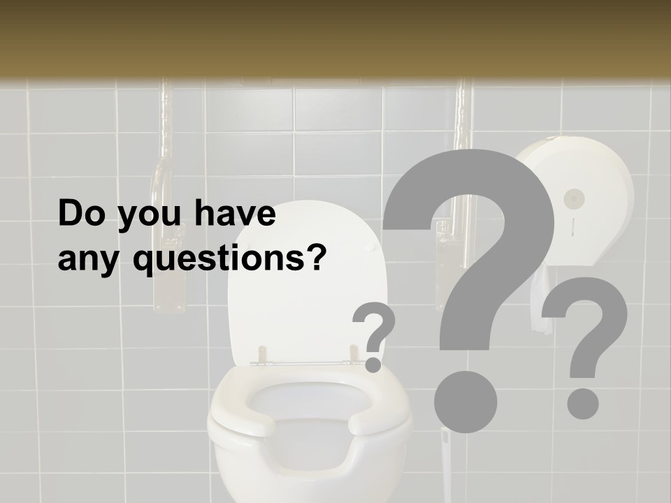 Public Toilet With Handicap Supports PowerPoint Template