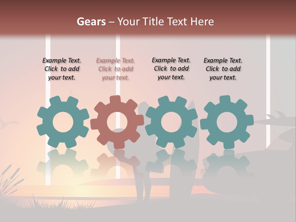 A Man Holding A Surfboard Standing Next To A Car PowerPoint Template