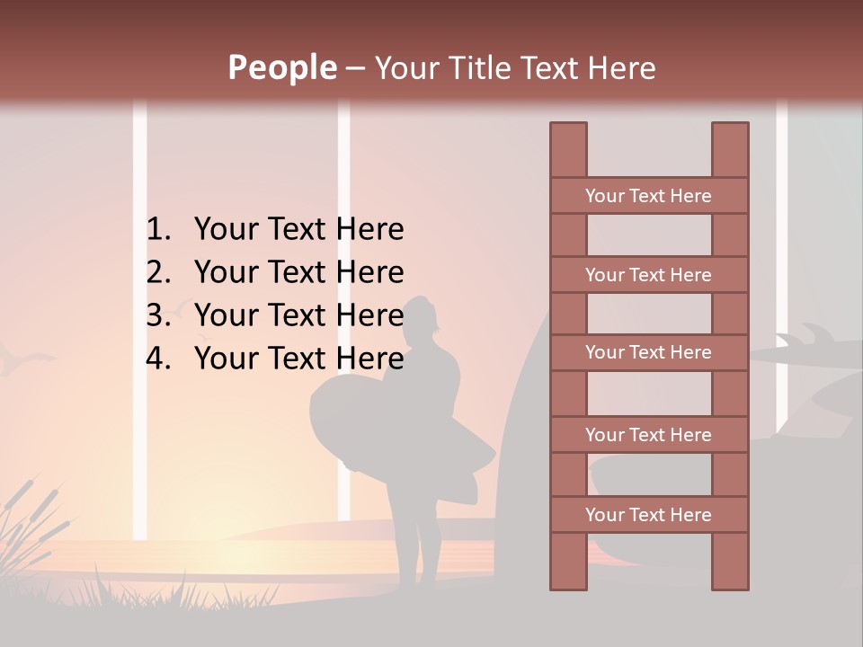 A Man Holding A Surfboard Standing Next To A Car PowerPoint Template