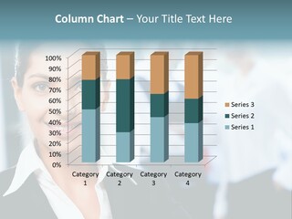 Face Of Female Leader On The Background Of Her Business Team PowerPoint Template