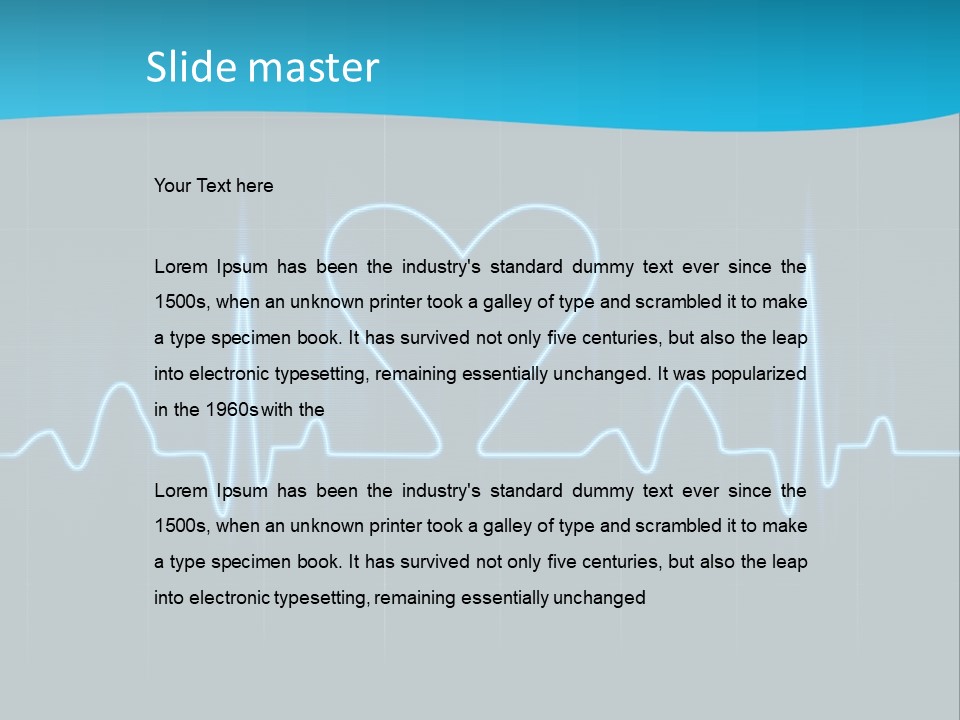 Lovers Heart Cardiogram PowerPoint Template