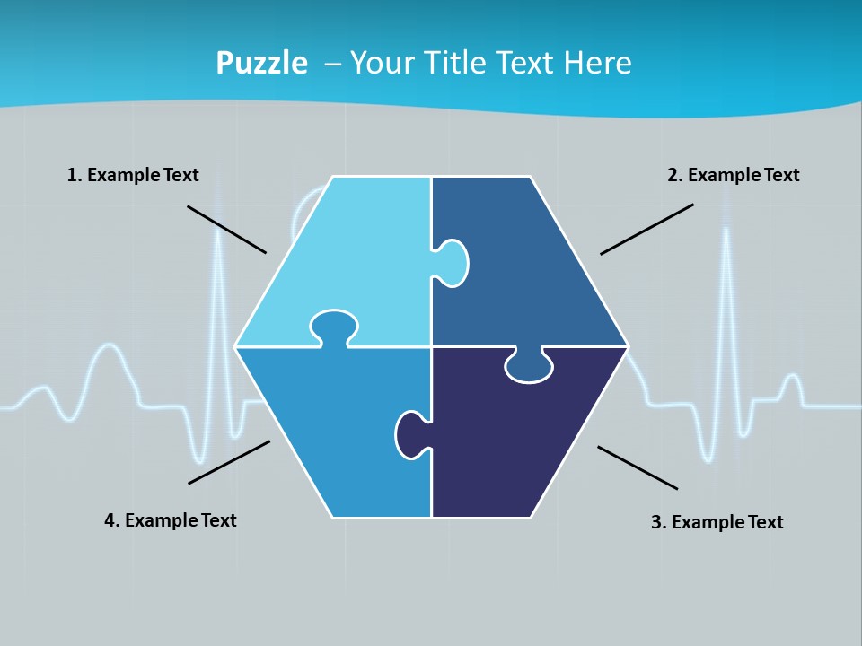 Lovers Heart Cardiogram PowerPoint Template