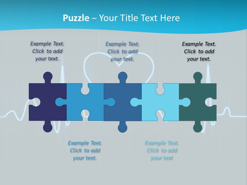 Lovers Heart Cardiogram PowerPoint Template