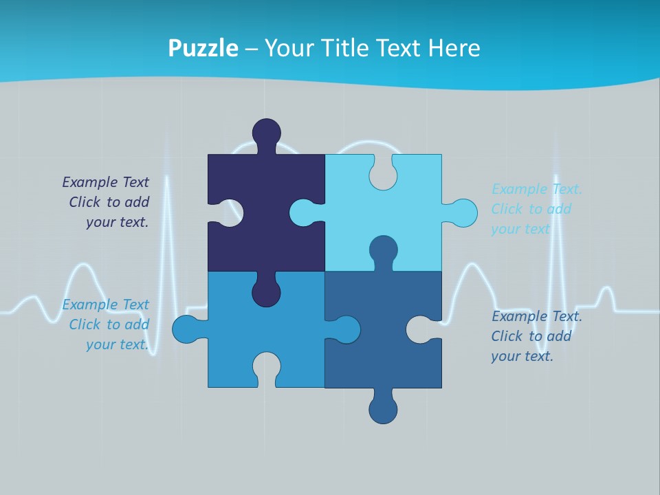 Lovers Heart Cardiogram PowerPoint Template