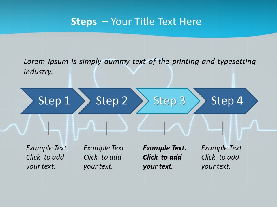 Lovers Heart Cardiogram PowerPoint Template