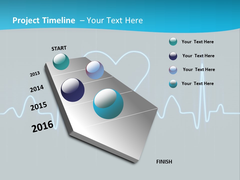 Lovers Heart Cardiogram PowerPoint Template