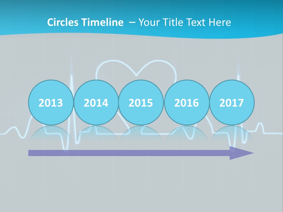 Lovers Heart Cardiogram PowerPoint Template