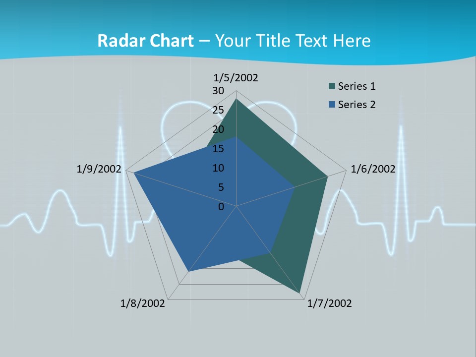 Lovers Heart Cardiogram PowerPoint Template