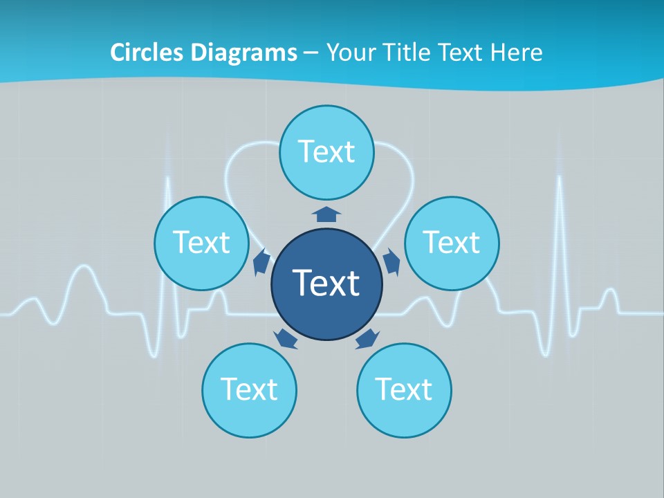 Lovers Heart Cardiogram PowerPoint Template