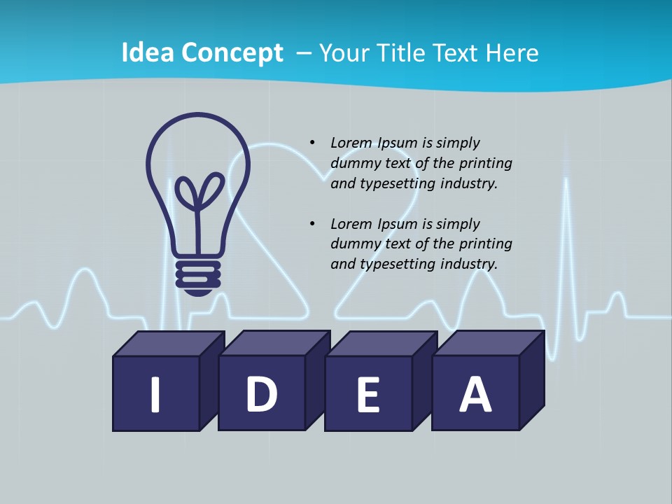 Lovers Heart Cardiogram PowerPoint Template