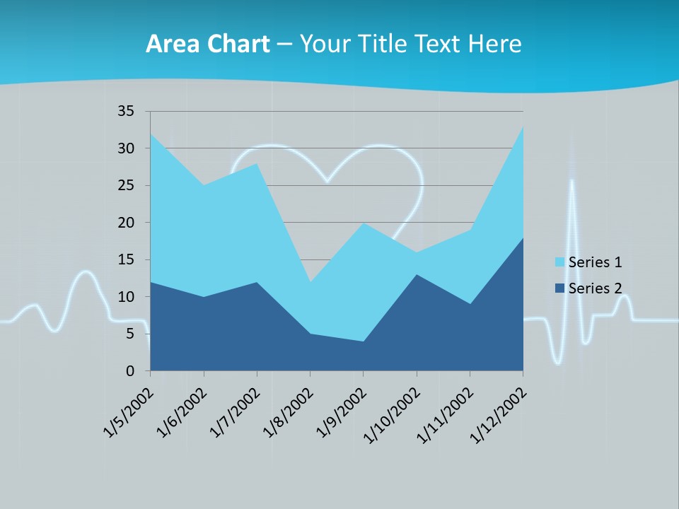 Lovers Heart Cardiogram PowerPoint Template