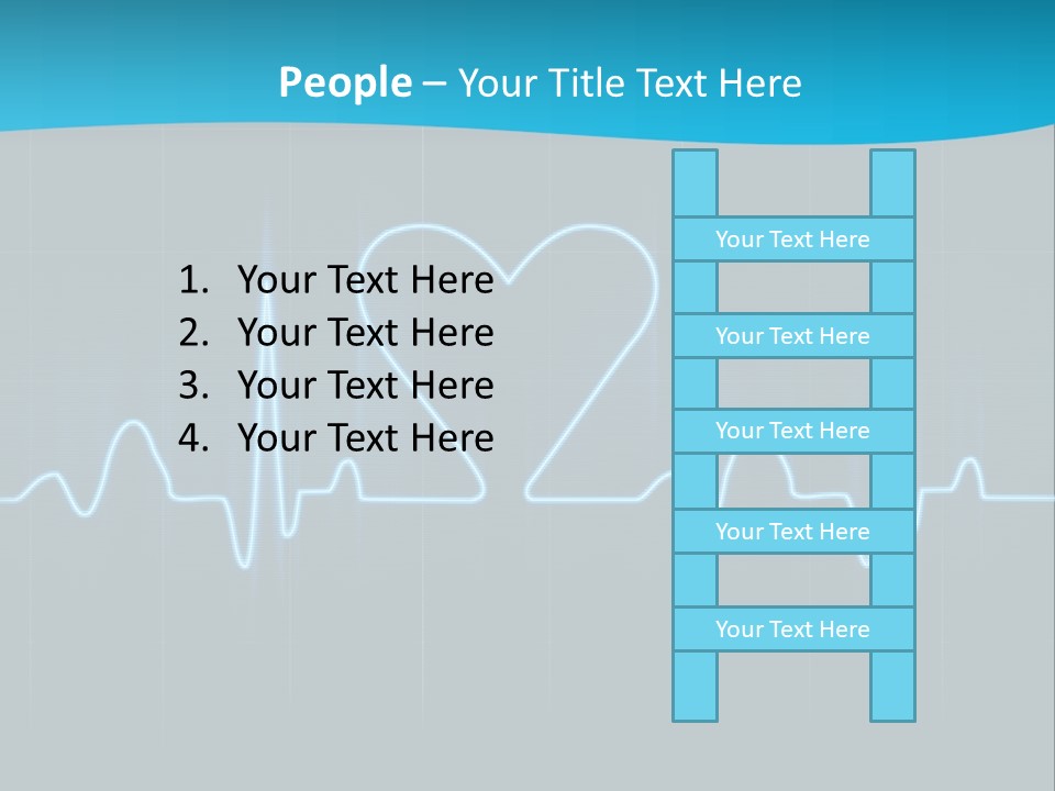 Lovers Heart Cardiogram PowerPoint Template