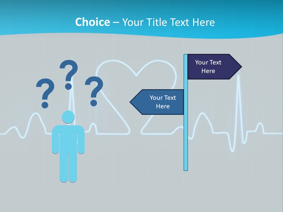 Lovers Heart Cardiogram PowerPoint Template