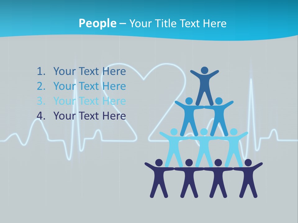 Lovers Heart Cardiogram PowerPoint Template