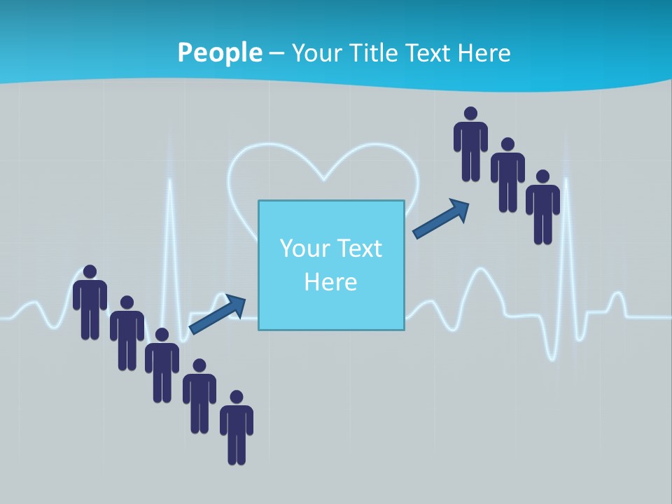 Lovers Heart Cardiogram PowerPoint Template