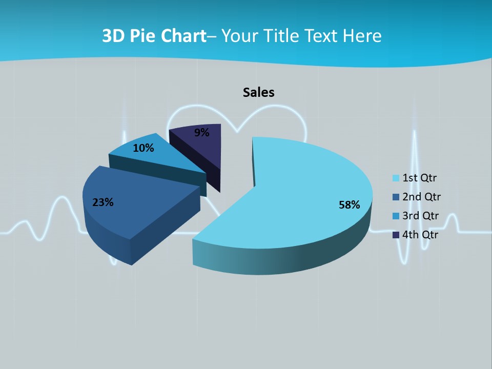 Lovers Heart Cardiogram PowerPoint Template