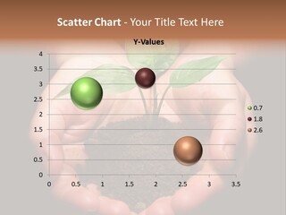 Hands Holding Sapling In Soil PowerPoint Template