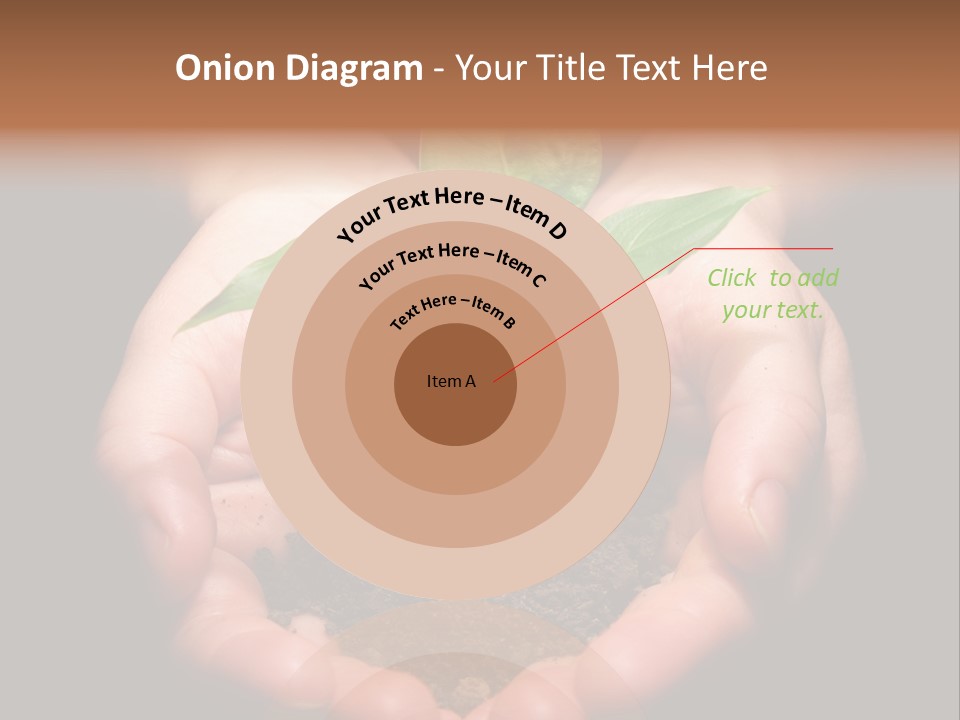 Hands Holding Sapling In Soil PowerPoint Template