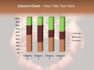 Hands Holding Sapling In Soil PowerPoint Template