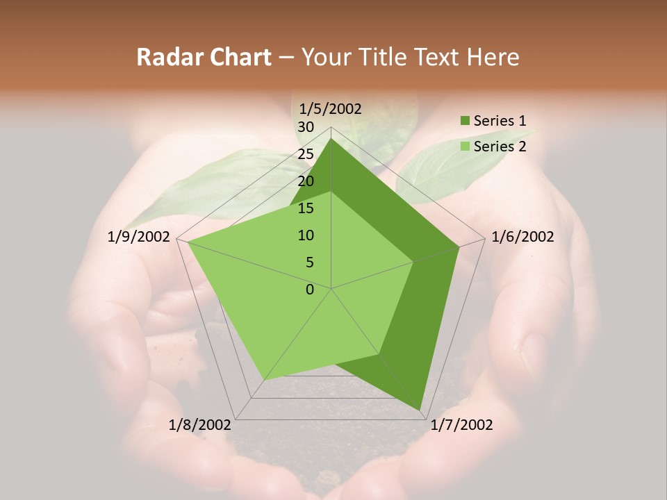 Hands Holding Sapling In Soil PowerPoint Template