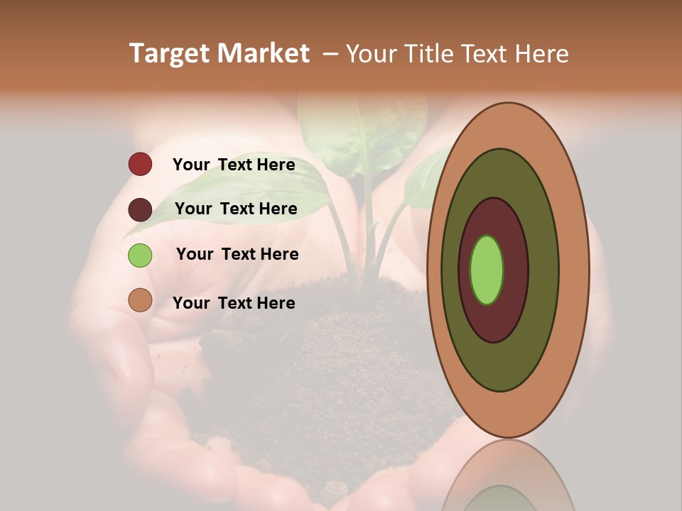 Hands Holding Sapling In Soil PowerPoint Template