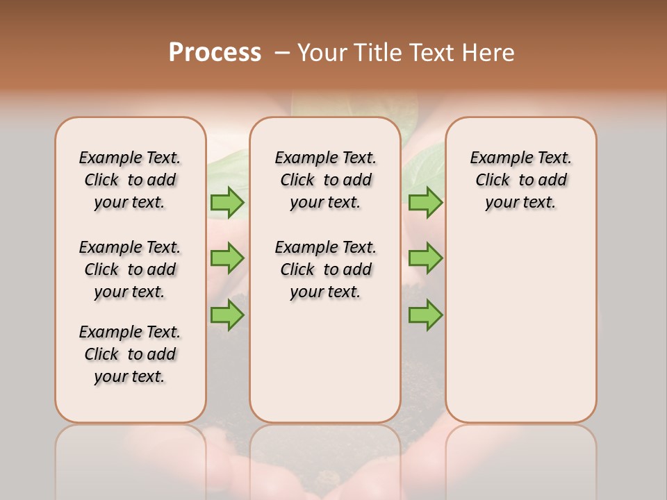 Hands Holding Sapling In Soil PowerPoint Template