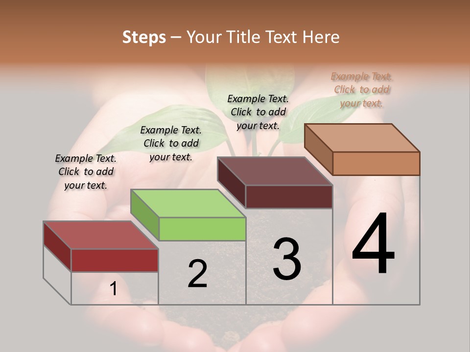 Hands Holding Sapling In Soil PowerPoint Template