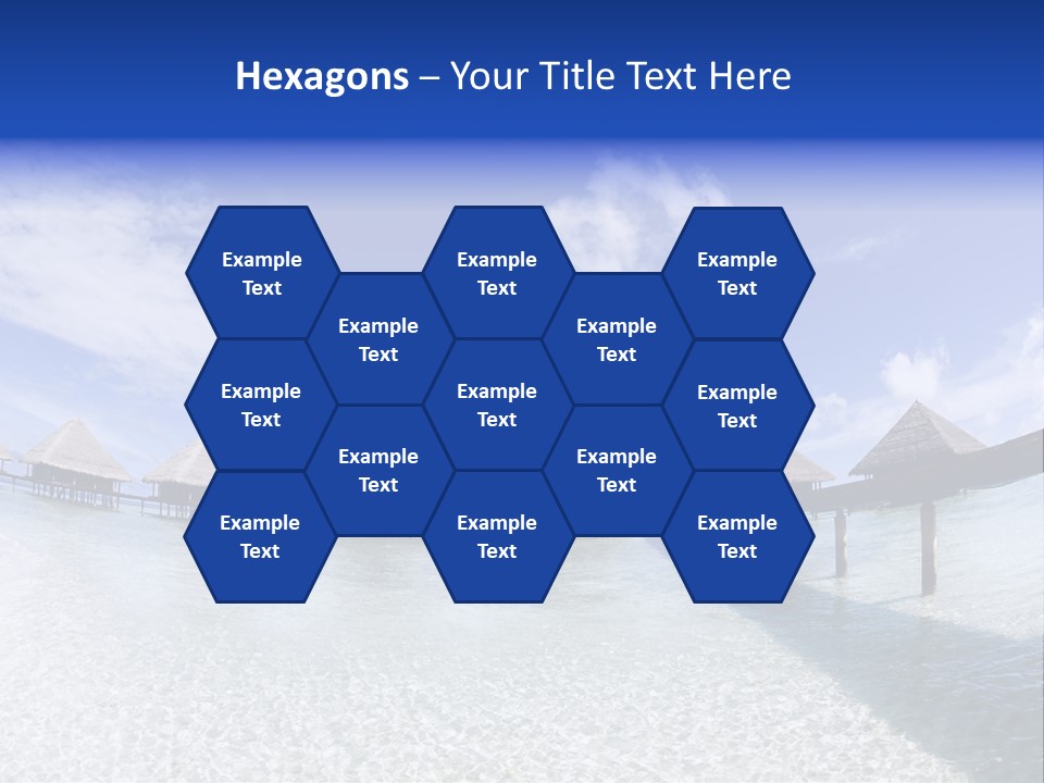 Tropical Beach: Tropical Resort And Cloudy Sky PowerPoint Template