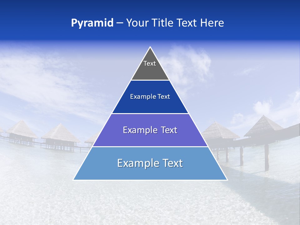 Tropical Beach: Tropical Resort And Cloudy Sky PowerPoint Template