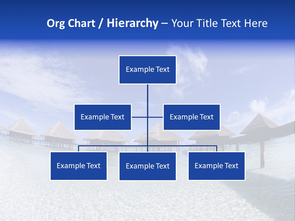 Tropical Beach: Tropical Resort And Cloudy Sky PowerPoint Template