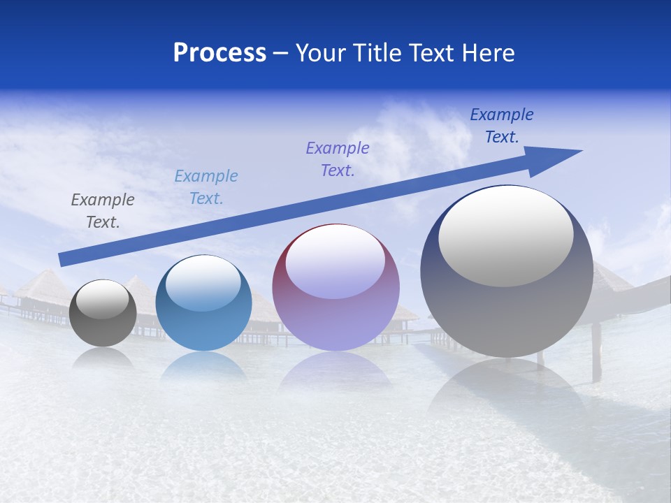 Tropical Beach: Tropical Resort And Cloudy Sky PowerPoint Template