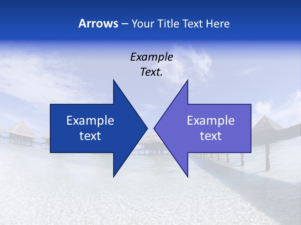 Tropical Beach: Tropical Resort And Cloudy Sky PowerPoint Template