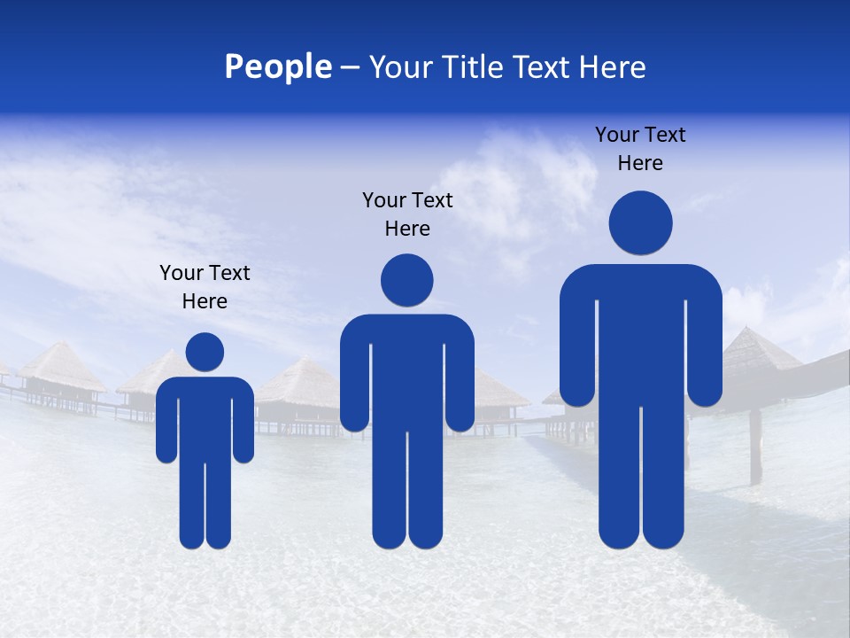 Tropical Beach: Tropical Resort And Cloudy Sky PowerPoint Template