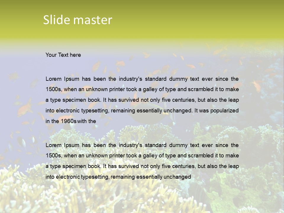 Underwater Landscape With Surgeon-Fish. Red Sea PowerPoint Template