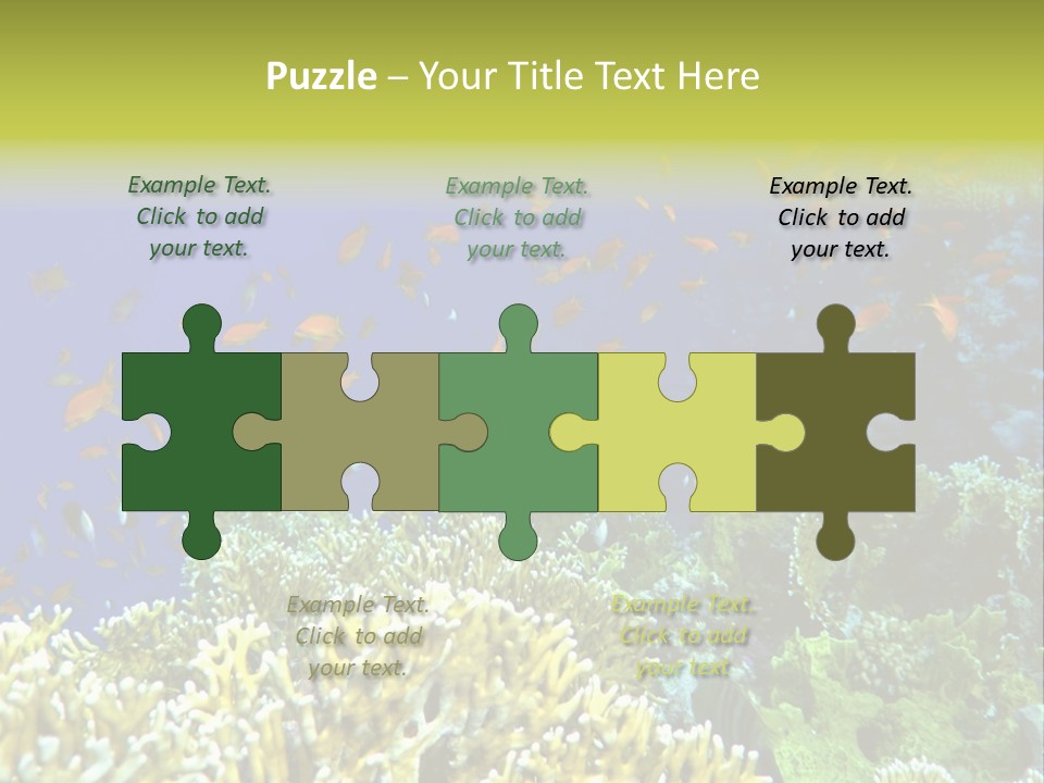 Underwater Landscape With Surgeon-Fish. Red Sea PowerPoint Template