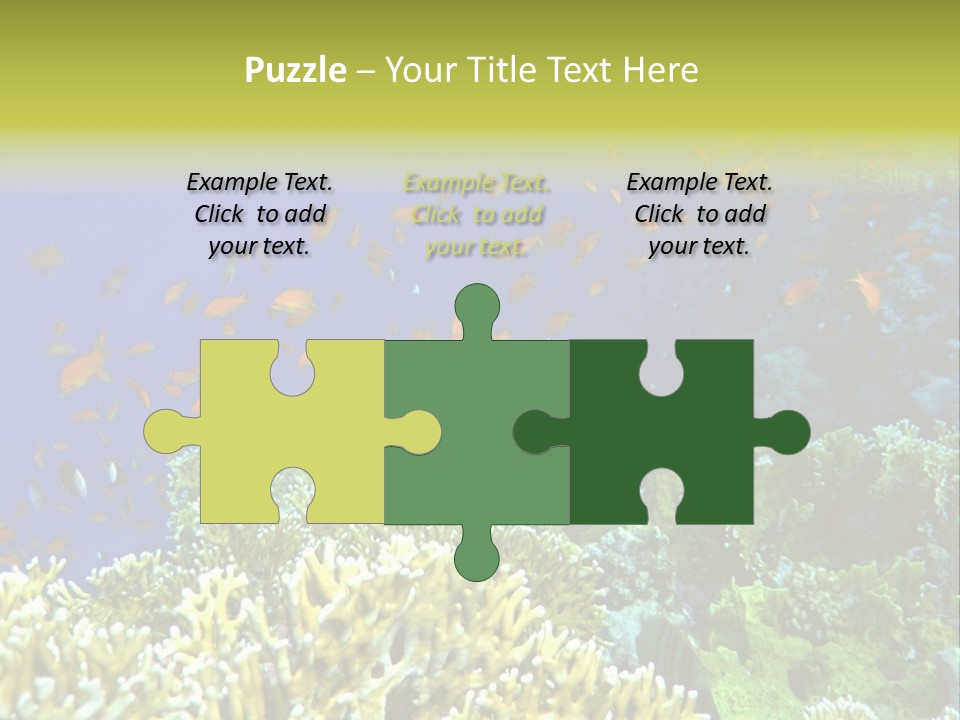 Underwater Landscape With Surgeon-Fish. Red Sea PowerPoint Template