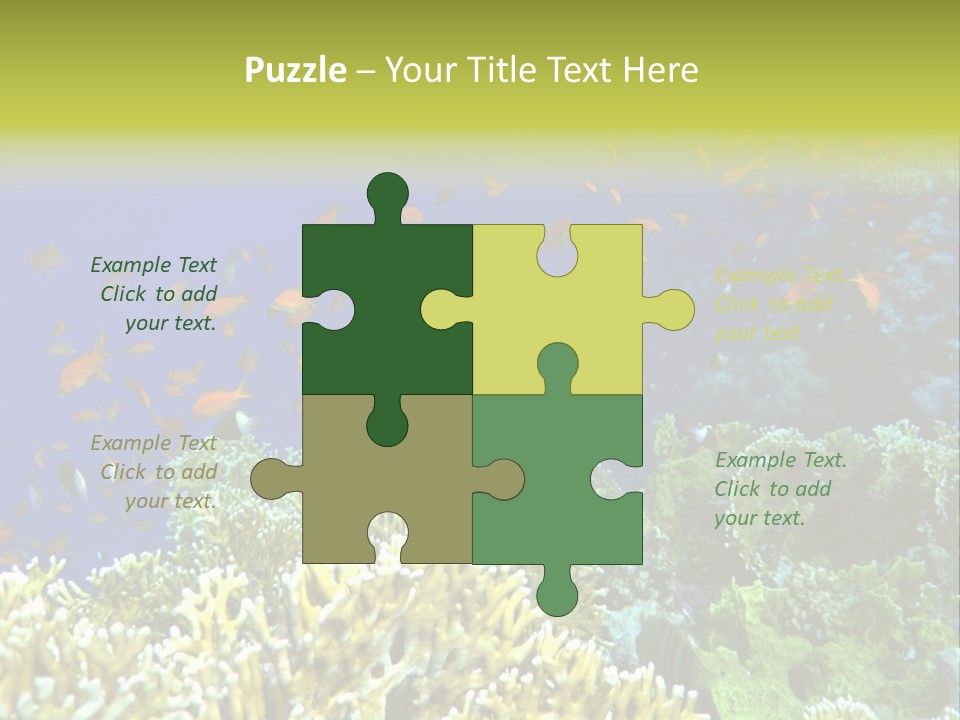 Underwater Landscape With Surgeon-Fish. Red Sea PowerPoint Template