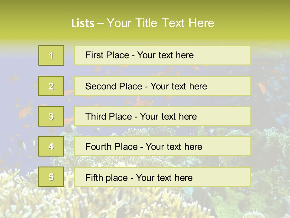 Underwater Landscape With Surgeon-Fish. Red Sea PowerPoint Template