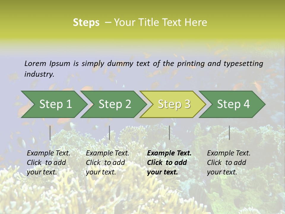 Underwater Landscape With Surgeon-Fish. Red Sea PowerPoint Template