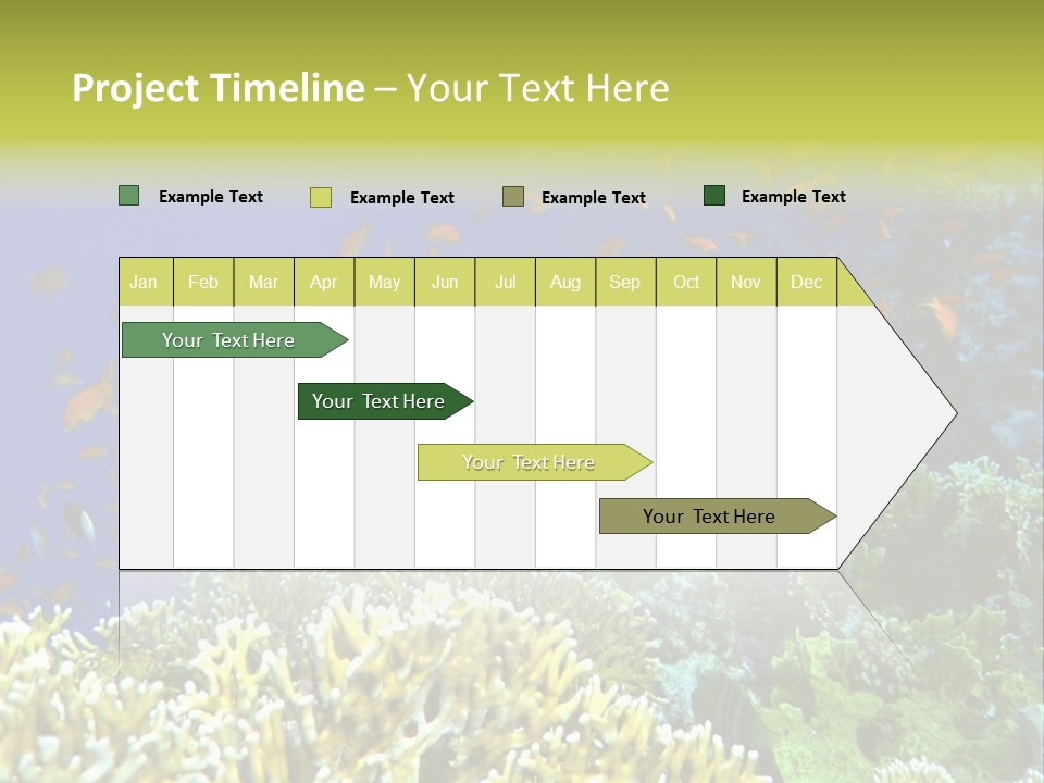 Underwater Landscape With Surgeon-Fish. Red Sea PowerPoint Template