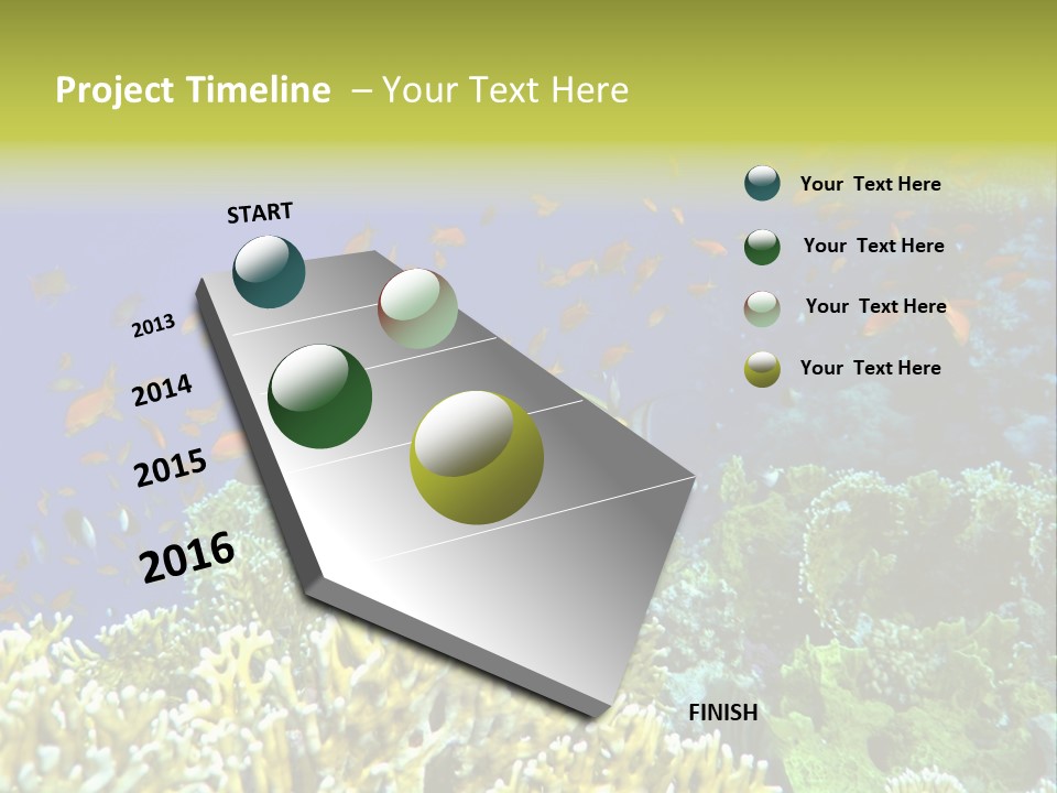 Underwater Landscape With Surgeon-Fish. Red Sea PowerPoint Template