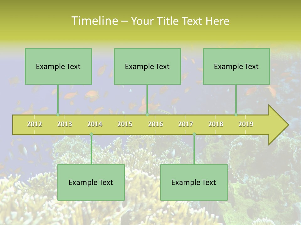 Underwater Landscape With Surgeon-Fish. Red Sea PowerPoint Template