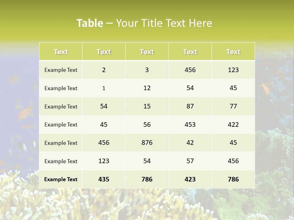 Underwater Landscape With Surgeon-Fish. Red Sea PowerPoint Template