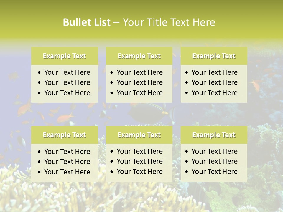 Underwater Landscape With Surgeon-Fish. Red Sea PowerPoint Template