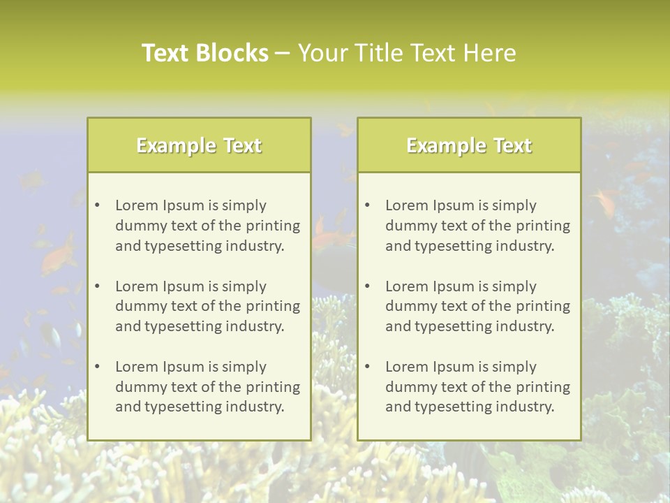 Underwater Landscape With Surgeon-Fish. Red Sea PowerPoint Template