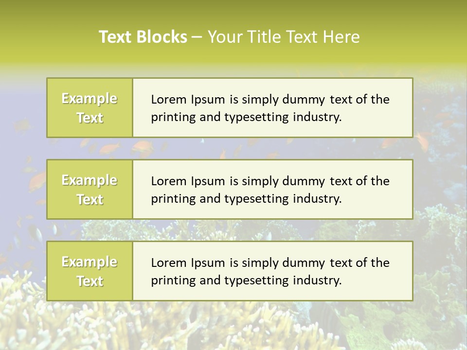 Underwater Landscape With Surgeon-Fish. Red Sea PowerPoint Template