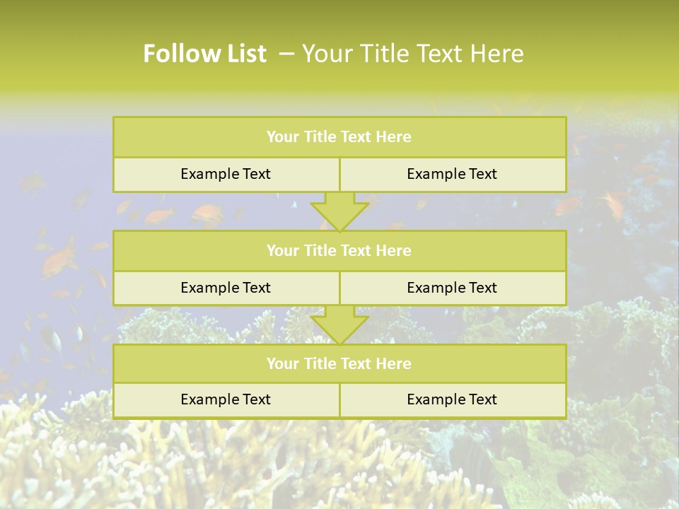 Underwater Landscape With Surgeon-Fish. Red Sea PowerPoint Template