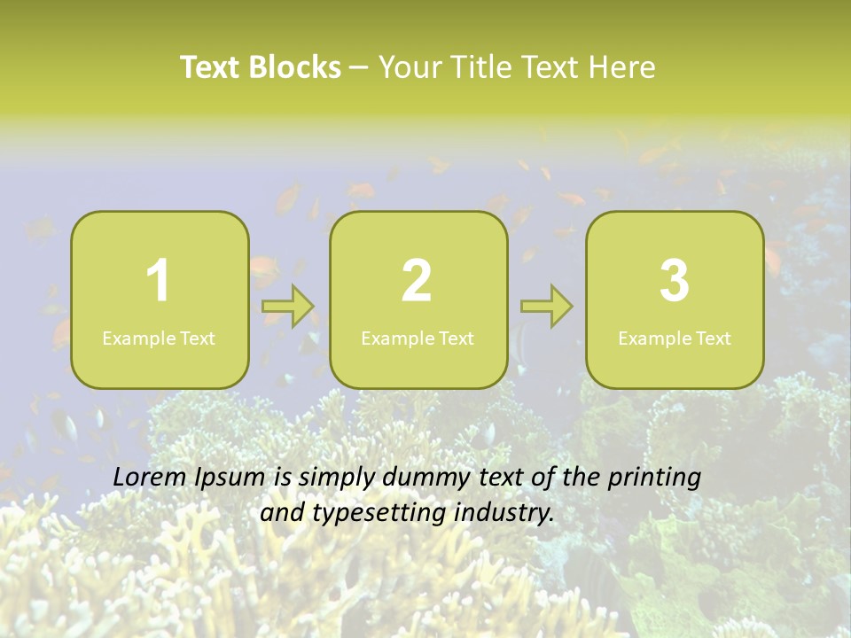 Underwater Landscape With Surgeon-Fish. Red Sea PowerPoint Template